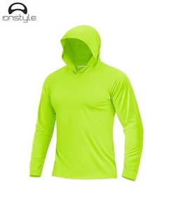 Sweat à capuche de pêche en polyester à manches longues pour hommes 220 grammes chemise vierge à motif solide de protection solaire pour l'extérieur - Product Image 4