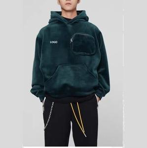 Sweat-shirt à Capuche en Fourrure Épaisse Ample et Épaisse pour Homme, Velours, Éponge Française, à Capuche, Nouveauté 2025 - Product Image 1