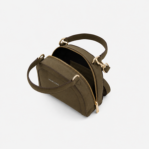 Sac bandoulière pour femme en cuir de tomate bio avec logo personnalisé, poignée supérieure, fermeture éclair, forme coquille, intérieur - Product Image 6