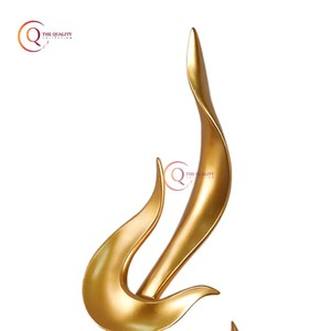 รูปปั้นโลหะอลูมิเนียมแนวนามธรรมรูปปั้นโลหะสีทองของตกแต่งบ้านสมัยใหม่ศิลปะทันสมัยทันสมัยทันสมัยสำหรับสำนักงานและห้องนั่งเล่นที่หรูหรา - Product Image 2