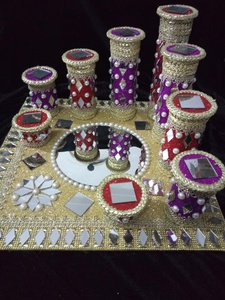 Mehndi Thaal disponible à un prix raisonnable, article à usage de mariage, décoration personnalisée, plaques Mehndi entretenues par les OEM - Product Image 4