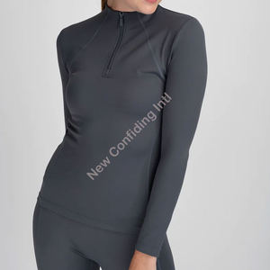 Camiseta de equitación de manga larga para mujer, de poliéster y elastano, con logo personalizado, última moda 2026 - Product Image 2