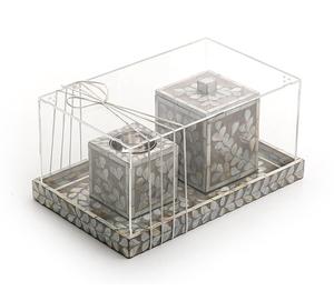 Luxury Stylish Acrylic Lid Food Tray New Handicrafts Collection Mother of Pearl Resin Design Home Decor <b>Incense</b> <b>Box</b> Tray Set - Product Image 3