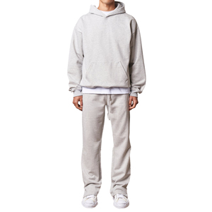 Custom Regular Fit Winter Hooded Solid Breathable Lightweight Polyester/Cotton <b>Tracksuit</b> Set Sportswear Custom Colors Logo for - Product Image 5
