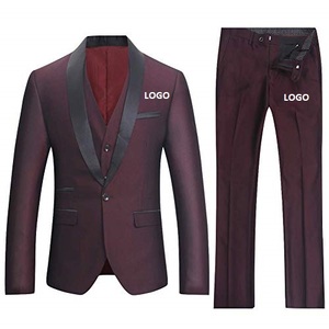 Nuevo diseño Traje a cuadros personalizado Slim Fit Blazer 3 uds conjunto de dos piezas boda Formal solapa en pico boda graduación traje de hombre esmoquin - Product Image 2