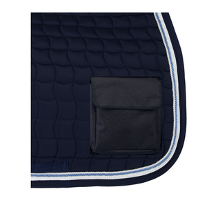 Tapis de selle de luxe haut de gamme en satin avec poche, design personnalisé, vente en gros, fabricant de couvertures de selle équestres - Product Image 2