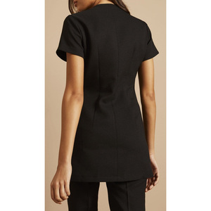 Blusa de Trabajo para Mujer, Estilo Túnica, Manga Corta, Uniforme para Esteticista, Terapeuta de Spa, Peluquería y Masajes - Product Image 2