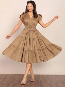 Robe élégante en coton indien fait à la main, cadeau de lune de miel de mariée personnalisé pour son été, robe de voyage confortable - Product Image 2