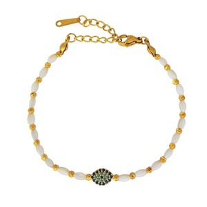 Bracelet en perles de style œil maléfique - Product Image 1