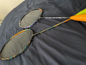 Ensemble de raquettes de badminton professionnelles, design coloré, deux raquettes, personnalisation acceptée, cadre en aluminium, raquette de badminton - Product Image 4