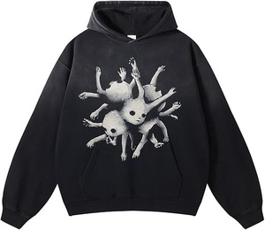 Venta al por mayor personalizado de gran tamaño gota hombro Sudadera con capucha recortada de manga larga Y2k Harajuku peso pesado grueso Sudadera con capucha - Product Image 1