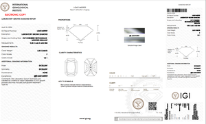 เพชรโตในห้องทดลองขนาด2.50กะรัตได้รับการรับรองว่า IGI มีความคมชัดระดับ VS1หินในห้องทดลอง - Product Image 5