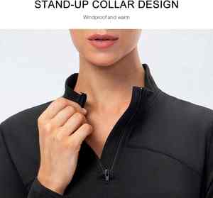 Camisa de Equitación de Manga Larga con Cierre y Patrón Sólido para Mujer, de Secado Rápido, Absorbe el Sudor, Talla Grande - Product Image 6