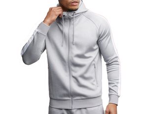 Conjunto de chándales con etiqueta personalizada Algodón Spandex Ropa deportiva Sudadera con capucha Pantalones largos Chándal de dos piezas para hombres - Product Image 4