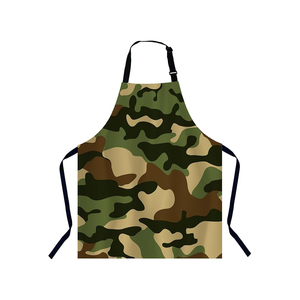Delantal de cocina de algodón puro 100% de último diseño con bolsillos frontales Impresión de logotipo personalizado para regalos - Product Image 4