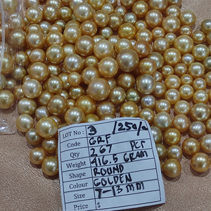 Perlas doradas sueltas de primera calidad de 7-13 mm, grado A, en un lote, perlas de mar doradas que exudan elegancia atemporal, belleza natural y un encanto lujoso. - Product Image 2