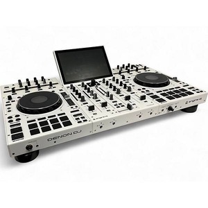 Nouveau contrôleur DJ autonome Denon DJ Prime 4 blanc 2025 sans alimentation - Édition limitée portable 12V avec flight case - Product Image 1