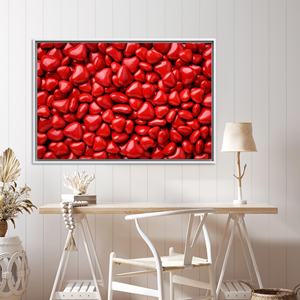 Heart Candy <b>Canvas</b> Art: Modern Printed Kitchen Wall Decor,WHITE <b>FRAMED</b> <b>CANVAS</b> - Product Image 1