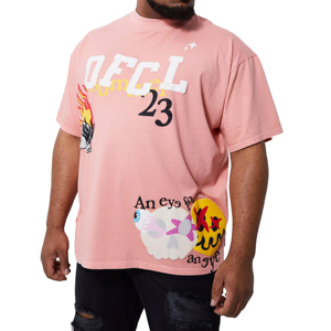 Summer New Heavyweight 100% Cotton Loose Printed T Shirt Custom Men's Oversized T-Shirt Quick Dry - Product Image 1