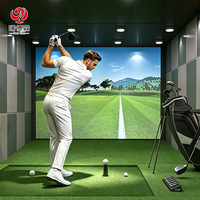 Système de simulateur de golf 3D personnalisé en usine, simulateur de golf virtuel avec écran d'impact pour la maison et les centres sportifs commerciaux
