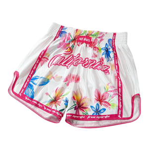 High Quality Sublimated Floral Printed Muay Thai <b>Shorts</b> Custom <b>Kickboxing</b> & Grappling <b>Short</b> MMA Gear - Product Image 3