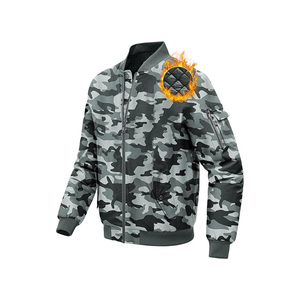 Blouson bombardier léger décontracté printemps automne coupe-vent manteau zippé avec poche - Product Image 1