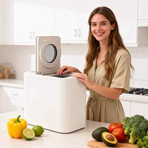 Compostador Eléctrico para Desechos de Alimentos con Reducción del 90% de Residuos, Pantalla LED con Temporizador, Control por Aplicación, Máquina de Eliminación de Desechos de Cocina para el Hogar - Product Image 1