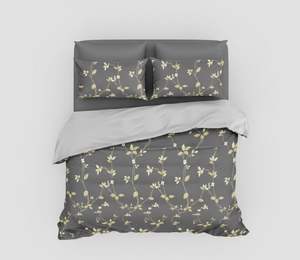 Ensemble de literie pour lit Queen 3 pièces, tissu en microfibre tissé, imprimé géométrique moderne, résistant à la décoloration, durable, avec housses d'oreiller - Product Image 2