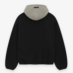 เสื้อฮู้ดดี้ผู้ชายไซส์ใหญ่สำหรับฤดูหนาว ผ้าหนา ซักแล้ว แต่งลายปัก กระเป๋าข้าง ตะเข็บข้าง ปลายแขนและชายเสื้อแบบยางยืด ฮู้ดสองชั้น - Product Image 4