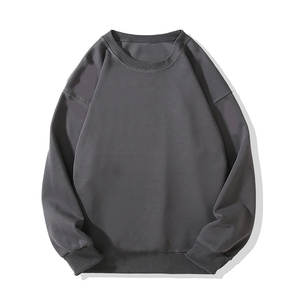 Haute qualité 430Gsm coton goutte épaule hommes sweat surdimensionné polaire col rond avec motif décoration pour l'hiver - Product Image 3