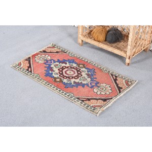 พรมขนสัตว์สีฟ้าแนววินเทจขนาด1.5 x 2.6ft สี่เหลี่ยมผืนผ้าสำหรับห้องนอนสำหรับวัยรุ่นทำจากยางโพลีเอสเตอร์วิสคอส - Product Image 2