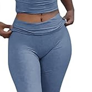 เลกกิ้งผ้าคอตตอนออร์แกนิกเอวสูงสำหรับผู้หญิงกางเกงโยคะชั้นฐานบางมีกระเป๋าด้านข้างสำหรับเล่นกีฬาออกกำลังกาย - Product Image 2