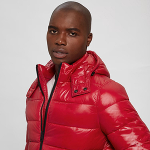 Vente en gros Veste bouffante à la mode Manteaux de créateurs pour hommes Veste bouffante en duvet brillant à bulles personnalisée pour hommes - Product Image 4
