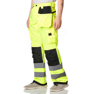 Pantalones de trabajo de carga resistentes con logotipo personalizable, pantalones de trabajo de seguridad de algodón y poliéster transpirables de alta calidad para reflectantes - Product Image 5