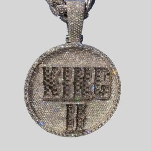 Moissanite Diamond Hip Hop Colgante de lujo Hip Hop Diamante Colgante 925 Plata esterlina Hip Hop Colgante para hombres - Product Image 4