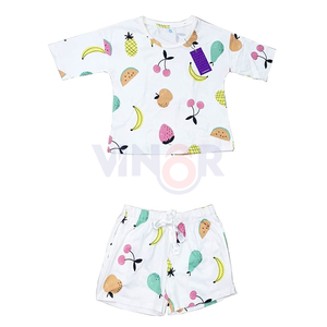 Services OEM Meilleure vente Ensembles jumeaux pour femmes taille personnalisée 100% coton pour l'été Ensemble t-shirt et short à motifs solides - Product Image 5