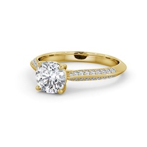 Bague de fiançailles en diamant de laboratoire de haute qualité, diamant CVD certifié 1,70 carat, sertissage cathédrale, style vintage, bague blanche - Product Image 5