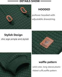 Sweat à capuche surdimensionné chaud d'hiver pour hommes pull en molleton de coton poche kangourou épaule tombante Style personnalisé - Product Image 6