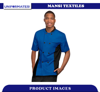 Uniformes de Verano para Hotel, Unisex, Color Verde, Personalizados al por Mayor, Chaqueta de Chef de Manga Larga, Polialgodón Viscosa, Uniformes para Restaurante y Bar
