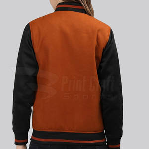 Cuello alto Venta caliente Letterman Jacket Plus Size Letterman Jacket Uso al aire libre Mujeres Letterman Jacket - Product Image 3
