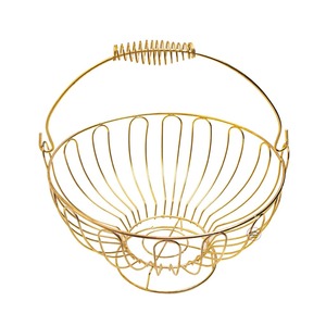 Finest Quality Wholesale Supplies Modern Gold <b>Metal</b> Jug Shape Fruits <b>Basket</b> Made of Wire Customized Size for Hotel Kitchen - Product Image 3