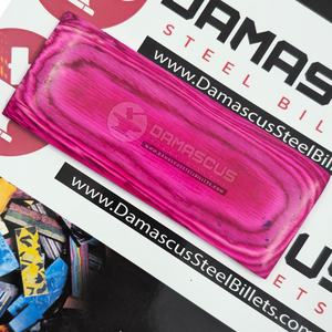 Par de Escamas para Mango de Cuchillo en Rosa Intenso, Madera Laminada en Rosa Fucsia Vibrante, Resina, 2 Piezas, para Fabricación de Cuchillos Personalizados - Product Image 2