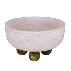 STYLISH MEANS Friendly Modern Fancy Round <b>Big</b> Size Resin Fruit and Salad <b>Bowls</b> with Top Quality Handmade Serving <b>Bowls</b> Multi - Product Image 3