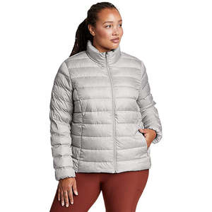 KY Custom Zipper UP recortada Softshell mujer Puffer chaqueta acolchada - Product Image 2