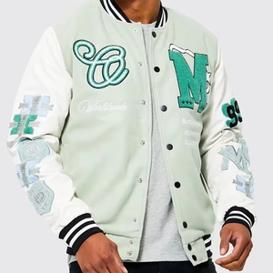 High Quality Unisex College Baseball Letterman Varsity Jacket <b>Hip</b> Hop Winter Formal Custom Front Chenille Embroidery 100% Nylon - Product Image 4