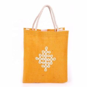 Wholesale Customized Eco-Friendly Reusable Trendy Natural Jute <b>Tote</b> <b>Shopping</b> <b>Bags</b> for Sale - Product Image 1