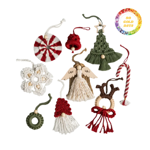 Elegante conjunto de regalo de decoración navideña | Adornos navideños bellamente empaquetados para uso familiar y comercial - Product Image 3