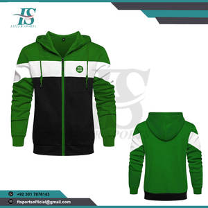 Sweat à capuche à fermeture éclair personnalisée en gros, veste de sport unisexe à blocs de couleur, sweat à capuche tendance à fermeture éclair personnalisée - Product Image 4