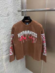 เสื้อยืดแขนยาวคอกลมทรงโอเวอร์ไซส์สำหรับผู้ชายจาก Vesta Garments ลายพิมพ์ลำลอง ผลิตจากโพลีเอสเตอร์/คอตตอน ใส่สบาย เป็นมิตรกับสิ่งแวดล้อม เหมาะสำหรับฤดูใบไม้ร่วง - Product Image 2