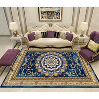 Tapis de sol personnalisé en polaire à grandes fibres, motif floral classique, base antidérapante, pour usage domestique et appartement studio